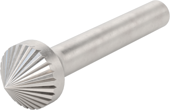 1/4" Çaplı Şaftlı Karbür Freze Ucu, Koni, Anma Numarası Sk-5, Tek Kesimli Diş — Konik, 1⁄4", 1⁄2"