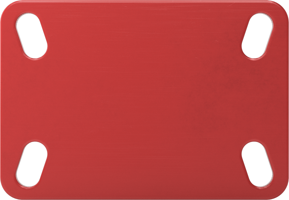 6-1/2" x 4-1/2" Plakalı Yüksek Kapasiteli Kingston Tekerlek, 6 inç Çapında Yeşil Poliüretan Tekerlekli Sert