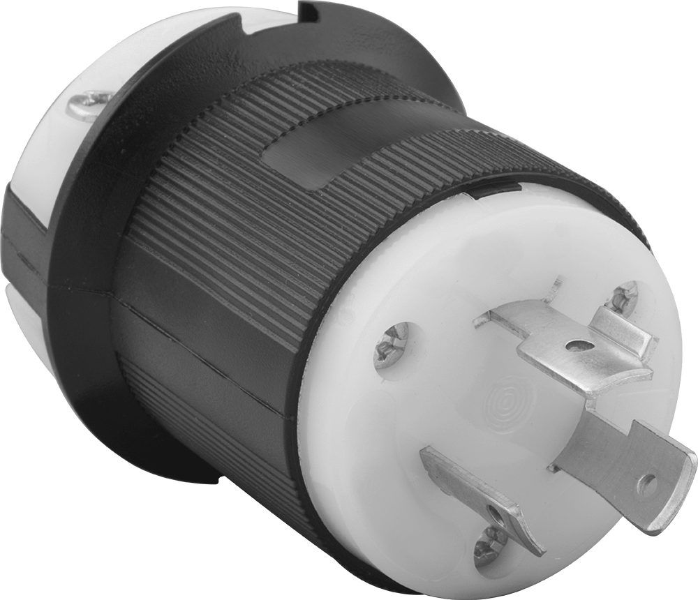 Premium Dönme Kilitli Konektör, Üç bıçaklı fiş, Topraklanmış, NEMA L9-20 — 600V AC, 20A, Erkek