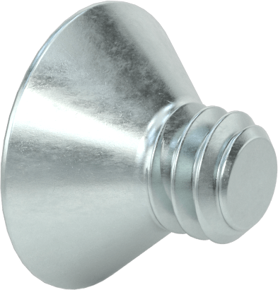 Çinko Kaplı Alaşımlı Çelik Altıgen Soketli Havşa Başlı Vida, 2-56 Diş Boyutu, 1/8" Uzunluk