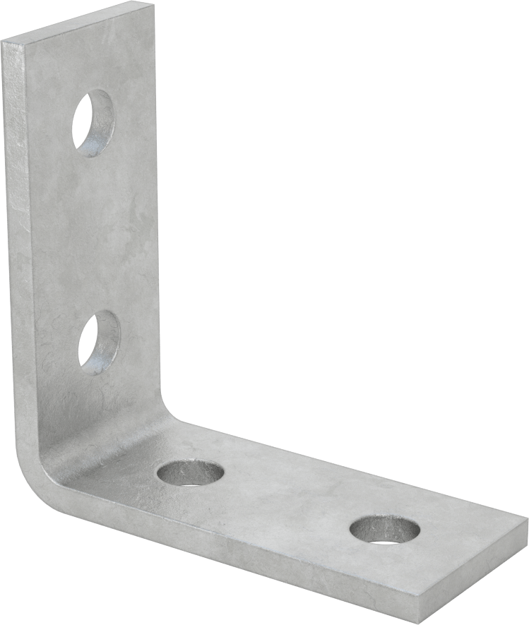 Cıvatalı Çerçeve için Galvanizli Çelik Uzatılmış Köşe Braketi — Köşe Braketi, 1 5⁄8", 1 7⁄8", Çelik