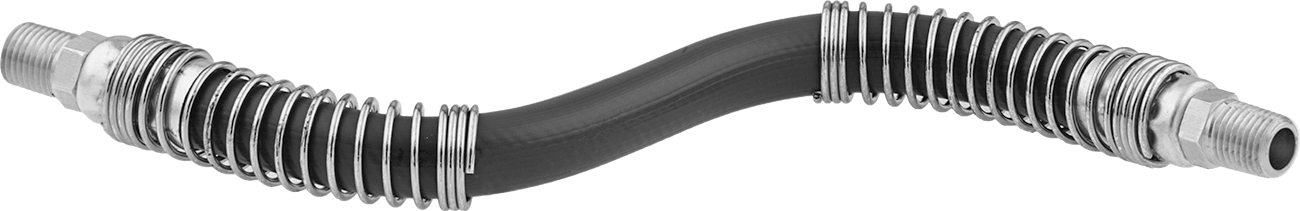 Bükülüp Sabit Kalan Hava Nozulu için 1/4 NPT Erkek Çıkışlı 12" Uzunlukta PVC Hortum — 1⁄4, Plastic, PVC, NPT