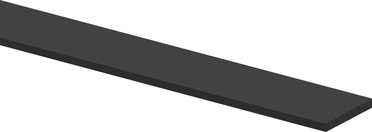 Antistatik Kaygan UHMW Polietilen Çubuk, 1/2" Genişlik, 1/8" Kalınlık