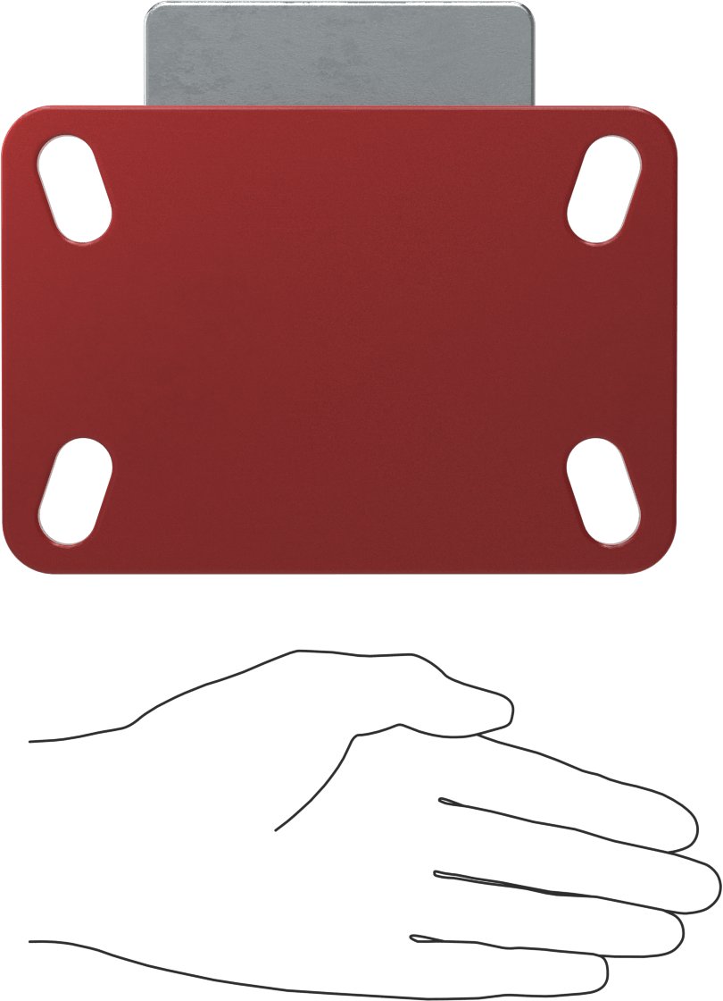 6-1/2" x 4-1/2" Plakalı Yüksek Kapasiteli Kingston Tekerlek, Sağ Taraf Frenli ve 4 inç Çapında Fenolik Tekerlekli Sabit