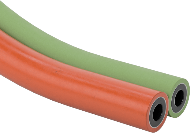 Kaynak Gaz Hortumu, Sınıf R, İki satır, Yeşil/Kırmızı, 3/16" İç Çap, 7/16" Dış Çap