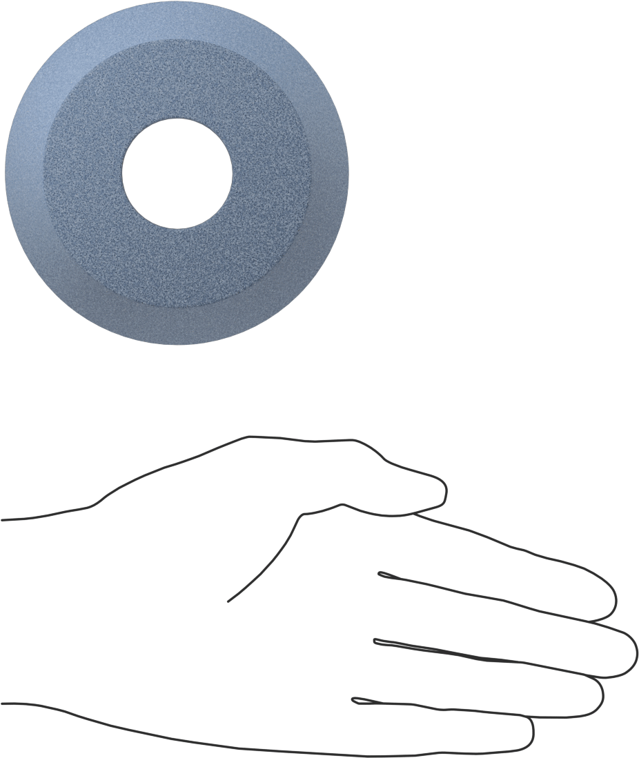 Norton Metal İşleme Taşlama Taşı, Şekillendirilmiş, 5SG, 4" Çap, 80 Kum