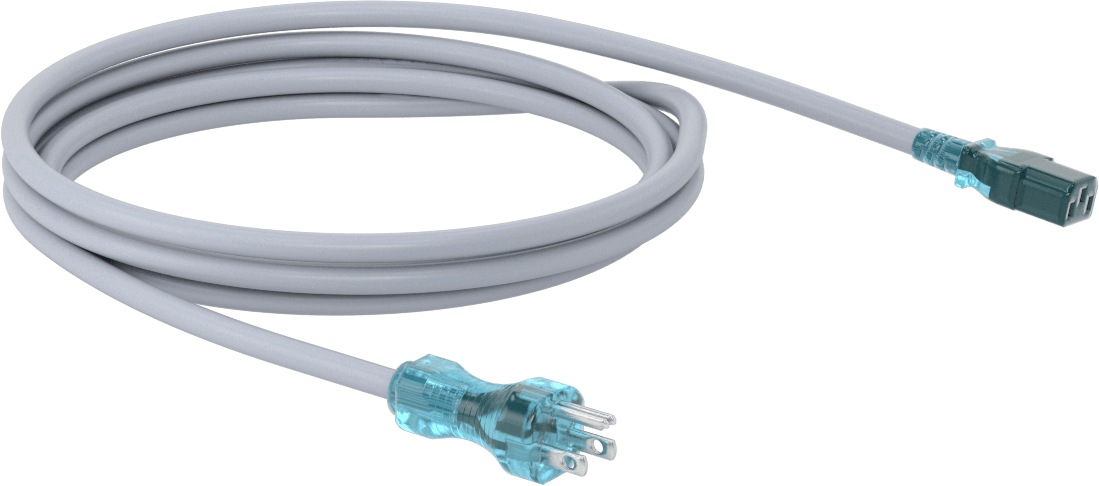 Elektronik Ekipman Güç Kablosu, NEMA 5-15 Fiş x IEC C13 Priz, Tel Ölçer 14, 10 Fit Uzunluk — 10 ft., 15 A, 125V AC