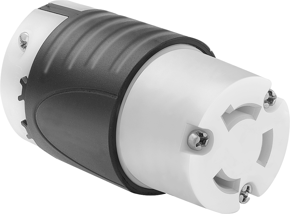 Döndürerek Kilitleme Konektörü, Üç yuvalı dişi priz, Topraklanmış, NEMA L9-30 — 600V AC, 30A, Dişi