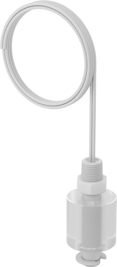 Dikey Montajlı Şamandıra Anahtarı, Yiyecek ve İçecek için, PVDF Şamandıralı — Plastic, PVDF, 1⁄8, Plastic, PVDF
