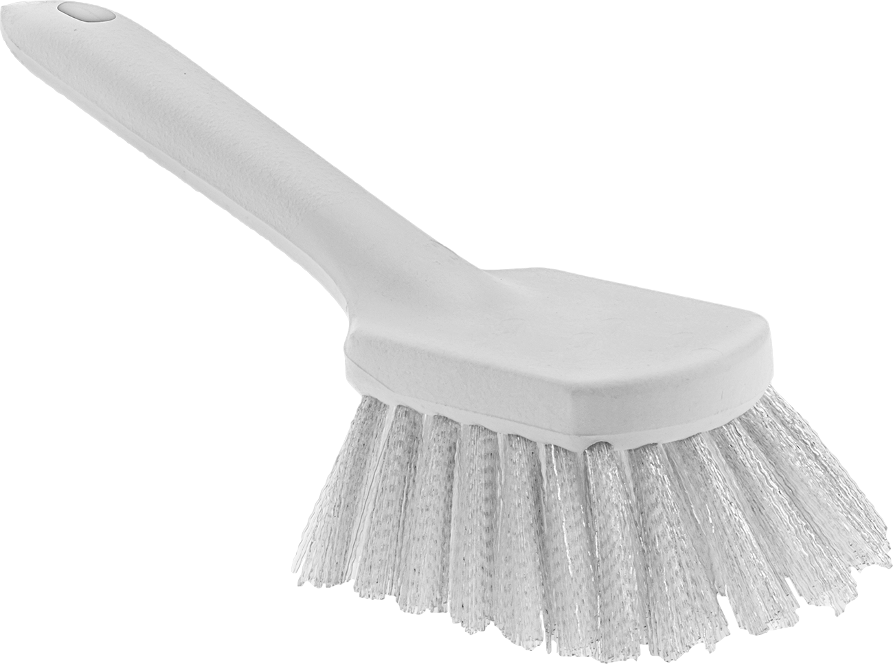 3" x 3-1/4" Saplı Fırça, 8-1/2" Toplam Uzunluk — Sert, Plastic, Polyester Plastic, Plastik