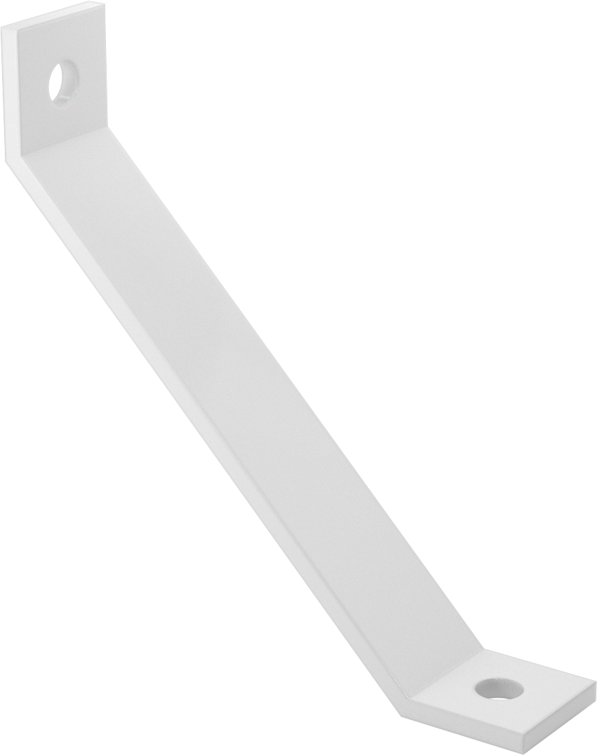 Strut Kanalı Destek, Beyaz Toz Boyalı Çelik, 8" Uzunluk x 1-5/8" Uzunluk