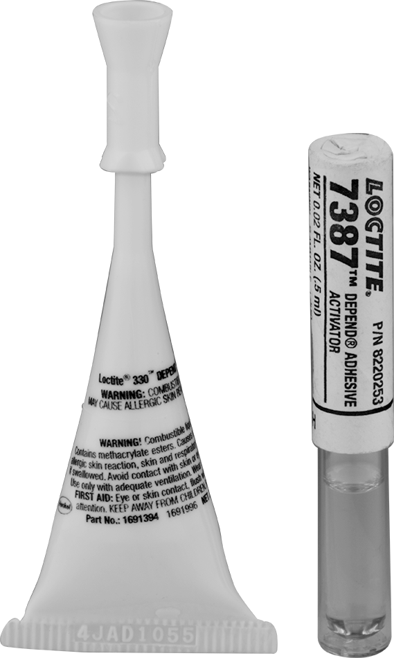 Karıştırmaya Gerek Olmayan Akrilik Yapısal Yapıştırıcı, Loctite®, 330, 0.07 FL. oz. Tek Kullanımlık Kit