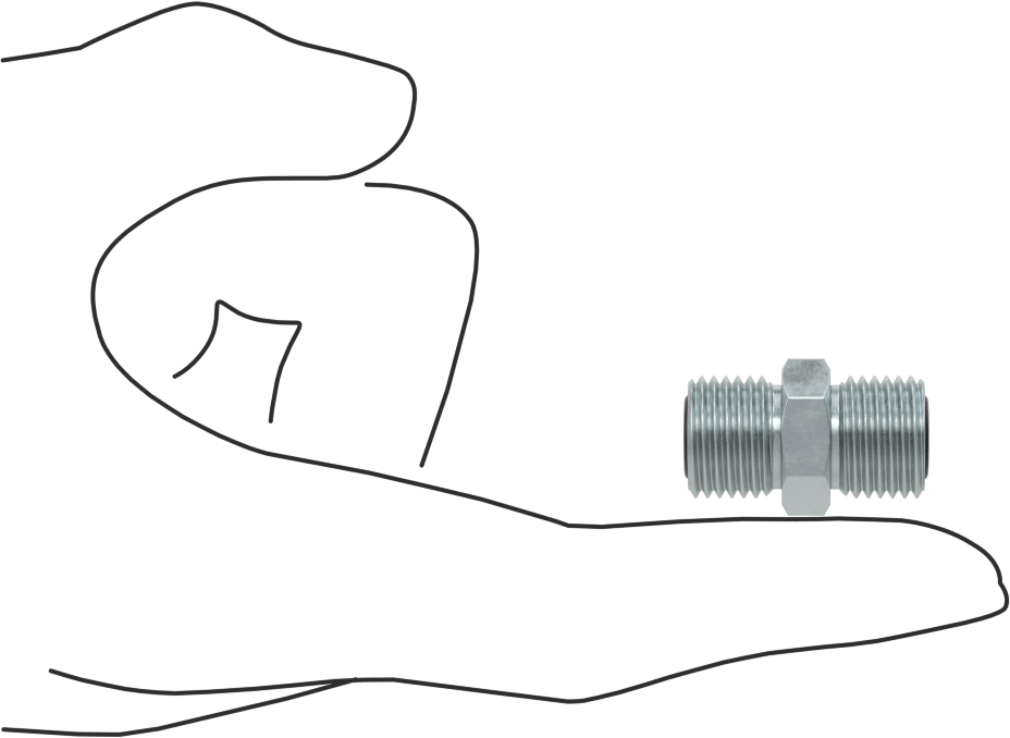 O-Ring Yüz Contalı Bağlantı Parçası, 1/4" Dış Çaplı Çelik Boru için Konektör