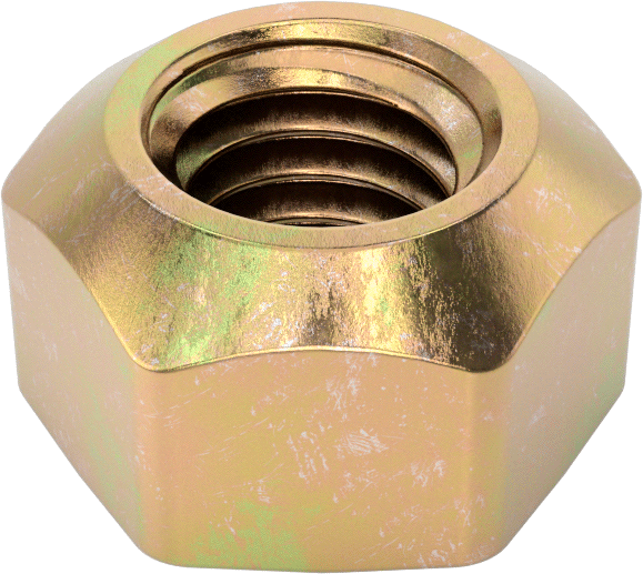 Top-Lock Deforme Edilmiş Dişli Kilit Somunu, Sarı Kromat Kaplamalı Sınıf 10 Çelik, M6 x 1 mm Diş