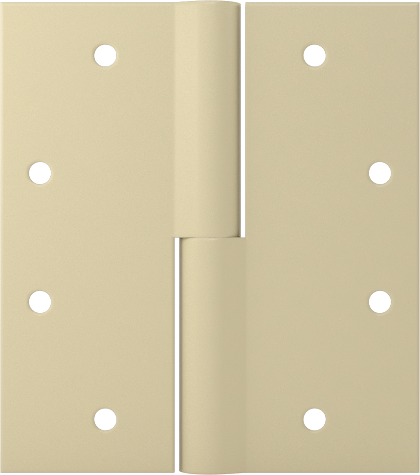 Kaldırmalı Giriş Kapısı Menteşesi, Astarlı Çelik, 4-1/2" x 2" Kapı Kanadı, Sol Yan Kapı Montajı