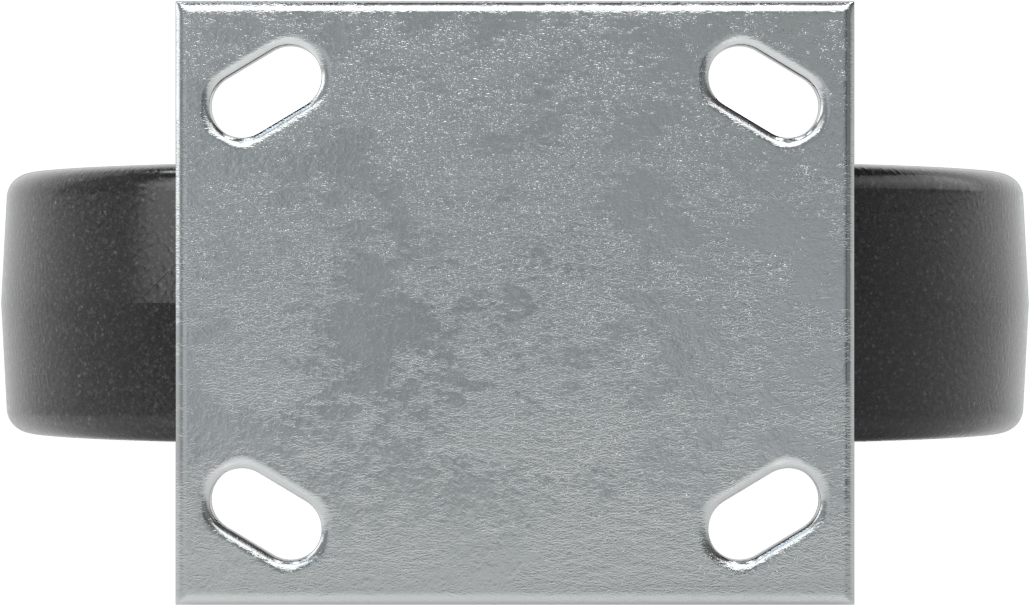 4-1/2" x 4" Plakalı Yüksek Kapasiteli Spartan Tekerlek, 8 inç Çapında Açık Rulmanlı Fenolik Tekerlekli Sabit