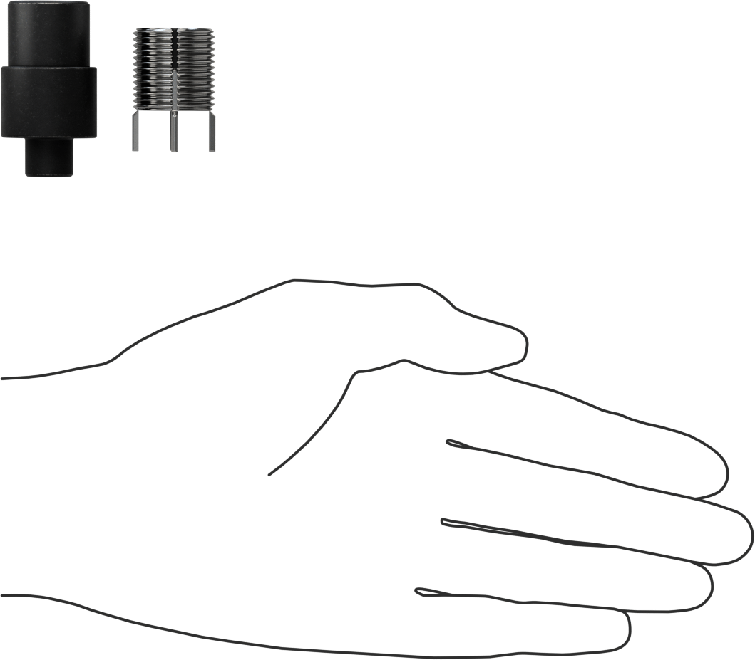 18-8 Paslanmaz Çelik Anahtar Kilitli Ek Parçalar, Montaj Aletli, Kalın Duvar, M14 x 2 mm Diş Boyutu