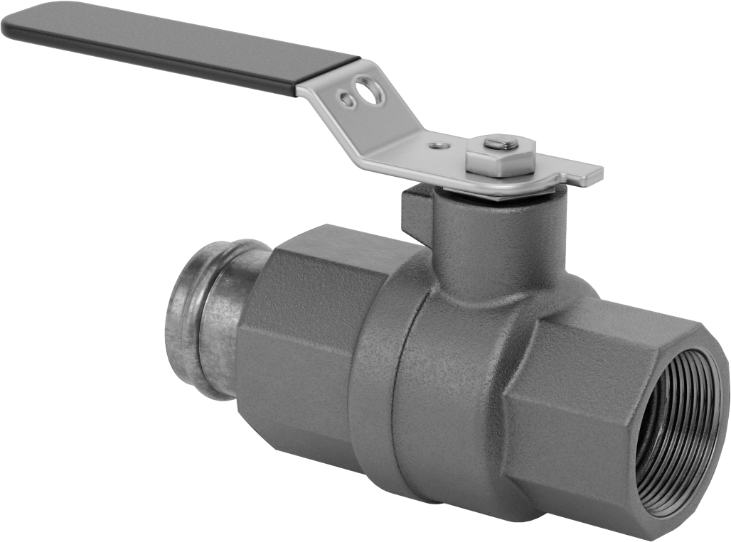 Pres Bağlantı Parçalı Açma/Kapama Vanası, 1-1/2 Bakır Boru x 1-1/2 NPT Dişi için Adaptör