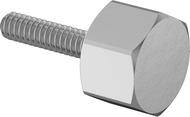 Paslanmaz Çelik Altıköşe Başlı Tırtıllı El Vidası, 4-40 Diş Boyutu, 1/2" Uzunluk
