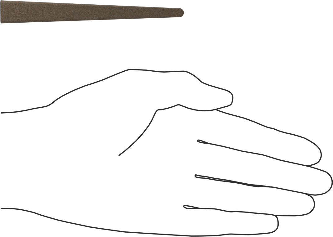 Çelik için Tıkanmaya Dayanıklı Parlatma Taşı, Konik Oval, 240 Kum, 4" Uzunluk, 3/16" ila 1/2" Genişlik