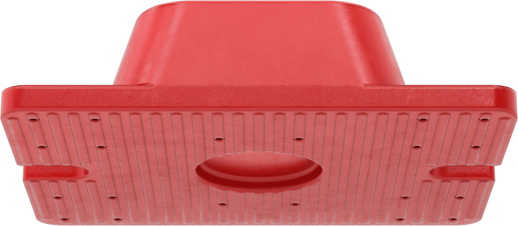 Neopren Titreşim Sönümleyici Cıvatalı Montaj, Çelik Tabanlı, Kırmızı, 1/2"-13, 2250 lb Kapasite, 1.63" Yükseklik