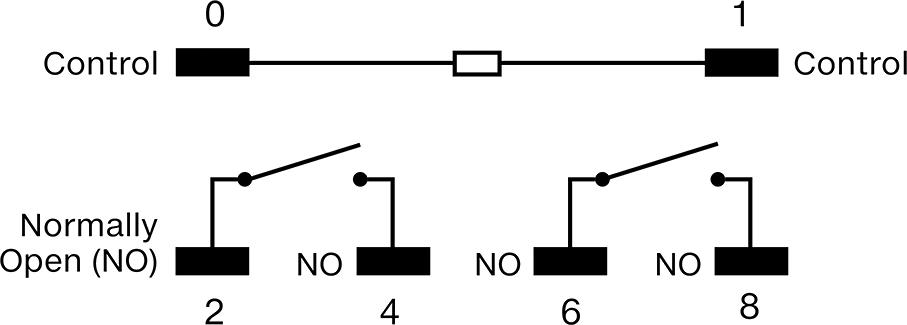 Kürek Uçlu Röle, DPST-NO, 6 Terminal, 12 V DC Giriş