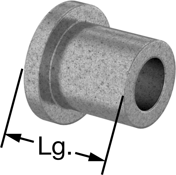 Yağ Dolgulu 841 Bronz Flanşlı Burçlu Yatak, 3/16" Mil Çapı ve 5/16" Muhafaza İç Çapı için, 3/8" Uzunluk — 3⁄8", 0.313", 0.1885"