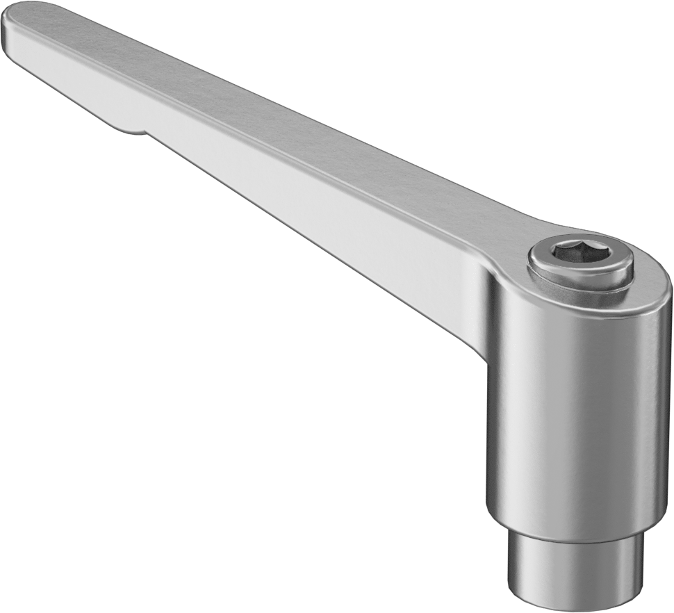 303 Paslanmaz Çelik Ayarlanabilir Tutamak, M12 x 1.75 mm Dişli Delik ile