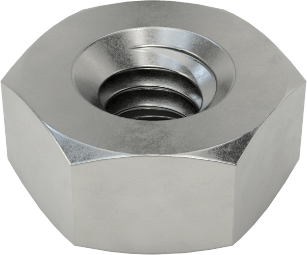 Orta Mukavemetli Çelik Ağır Profilli Altıköşe Somun, 1/4"-20 Diş Boyutu