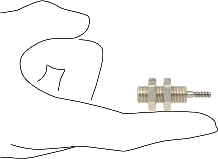 Minyatür Dişli Gövdeli Hava Silindiri, Tek Etkili, 1/4" Delik, 3/8" Dış Çap, 1/4" Strok Uzunluğu