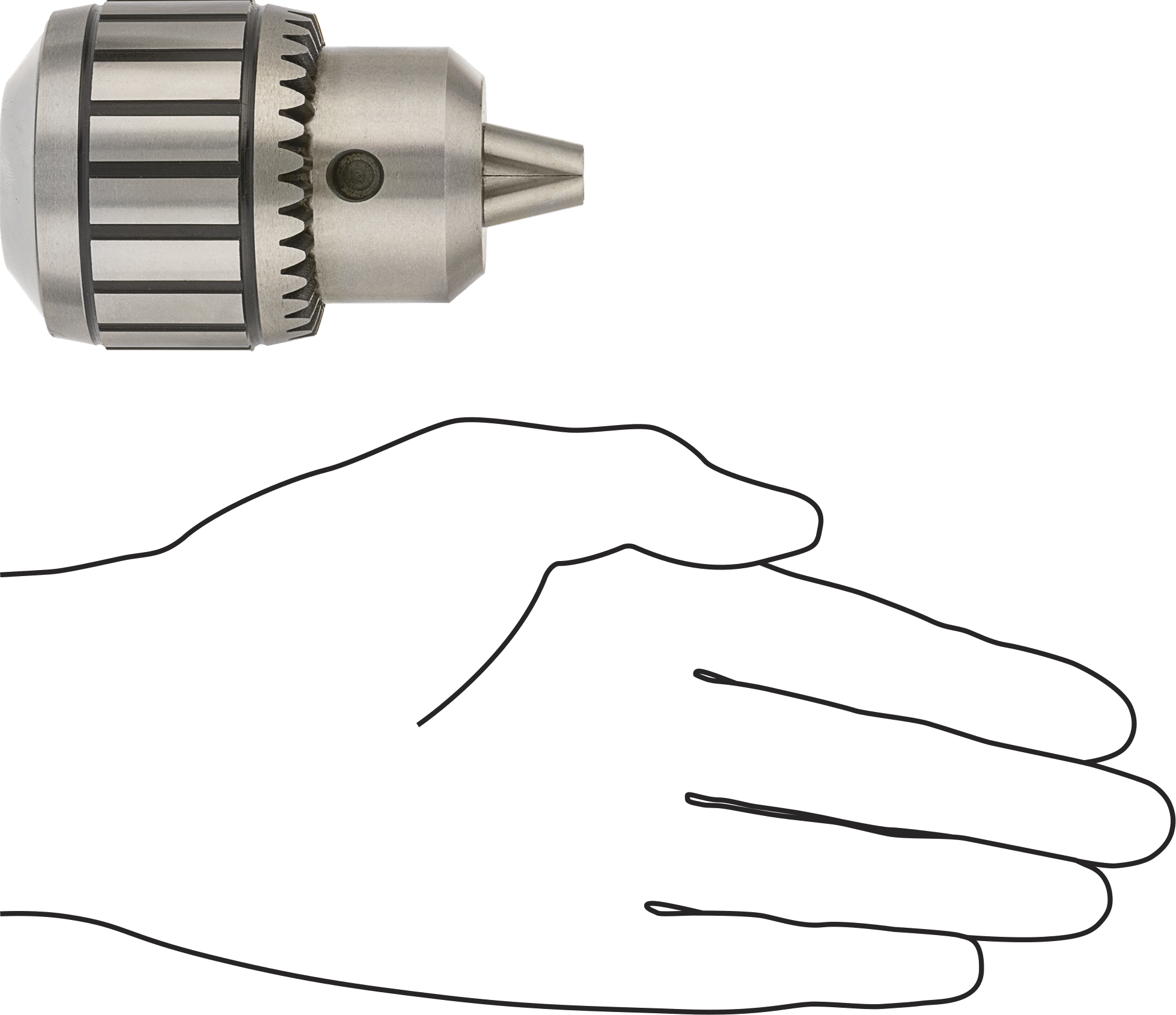 Konik Montajlı Anahtarlı Matkap Mandreni, Jacobs Konik No. 3, 0.040" ila 1/2" Uç Şaft Boyutu için