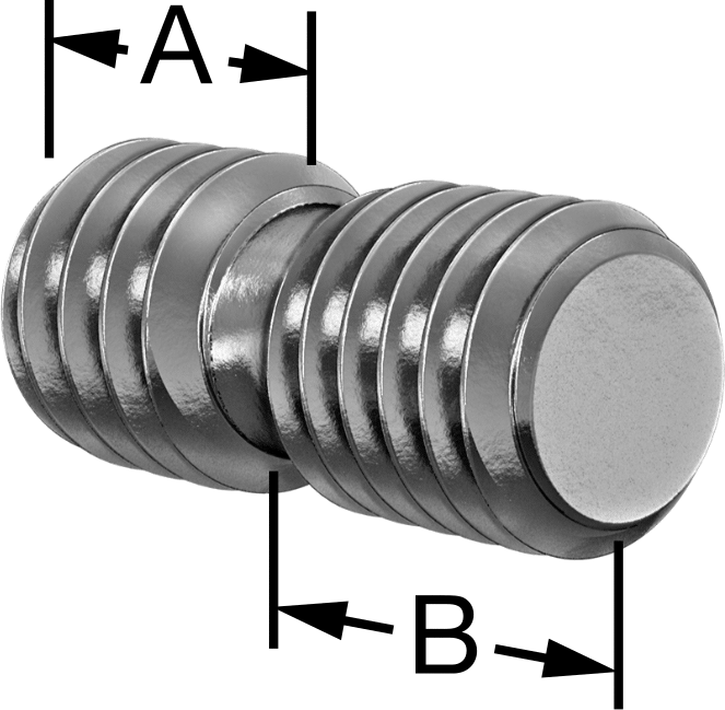 Yuvarlak Dişli Adaptör, Erkek, 8-32 ila M4 x 0.7 mm Diş Boyutu