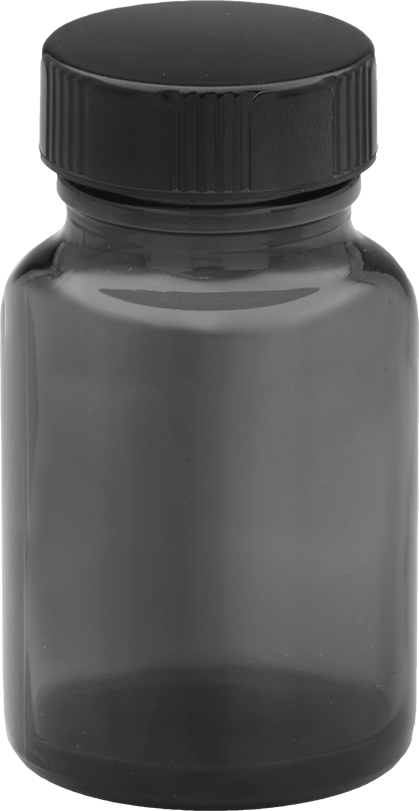 Kehribar Rengi Cam Kavanoz, 2 FL oz/60 ml Kapasite — Glass, Soda-Lime Glass, Kehribar, 1 3⁄4"