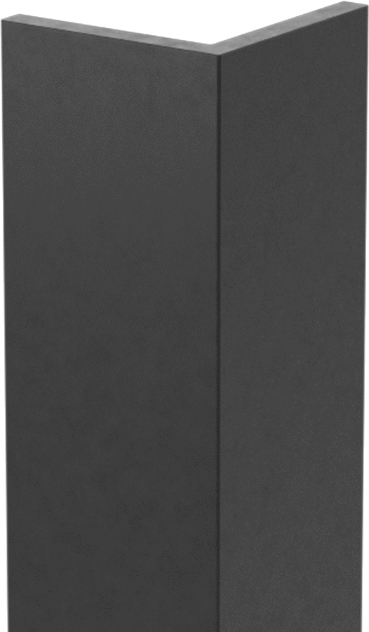 Kauçuk Köşe Koruyucu, 2-1/4" Genişlik, 8 Fit Uzunluk — Düz, Köşe, EPDM, Rubber