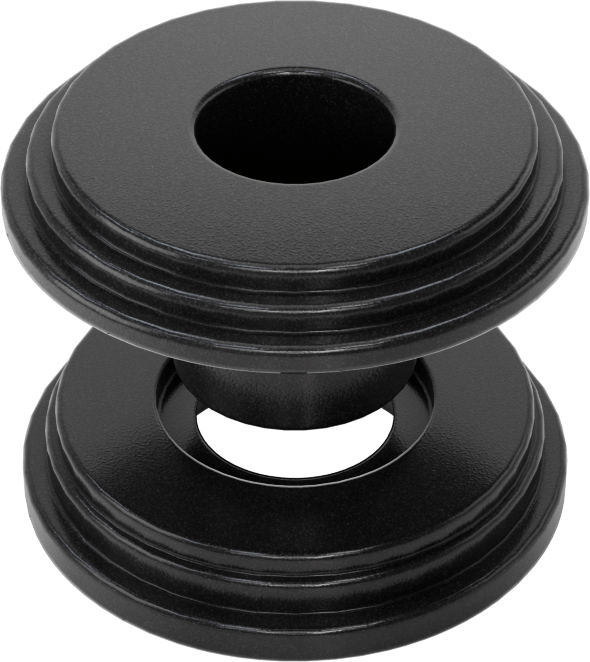 Takmalı Kumaş Grometleri, Polikarbonat Plastik, Anma Ölçüsü 0, 3/8" İç Çap, Siyah — Takılabilir, Plastic, Polycarbonate, 3⁄8"