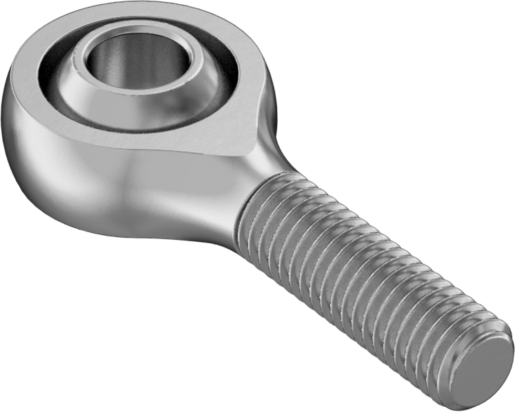 Yüksek Yük Bilyeli Mafsal Çubuk Ucu, Naylon/PTFE Ek, M8 x 1.25 mm Diş