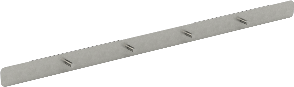 Mıknatıslı Bülten Çubuğu, 14 inç Genişlik x 3/4 inç Yükseklik — Yapışkan Arka Yüz, 14", Çelik