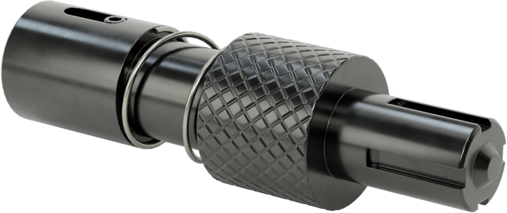6-40 Tap x 2-56 Dişli Anahtar Kilitli Dişli Ek için Yaylı Takma Aleti, 7/16"-14 Kılavuz x 10 Numaralı Anahtar Kilitli Dişli Ek