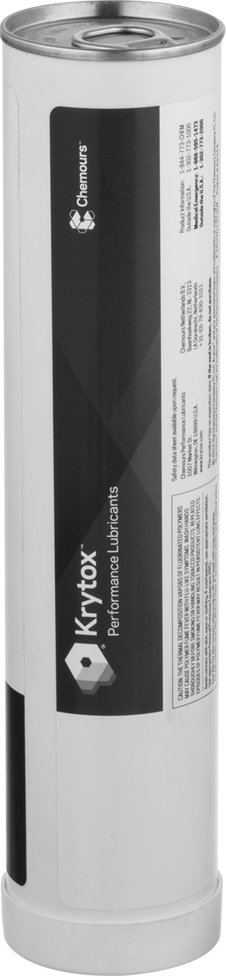 Gıda ve İçecek Gres Yağı, LVP Temiz Oda Contası ve O-ring Gresi, 14 FL. oz — Gres Tabancası Kartuşu, 570° F, Krytox™ LVP