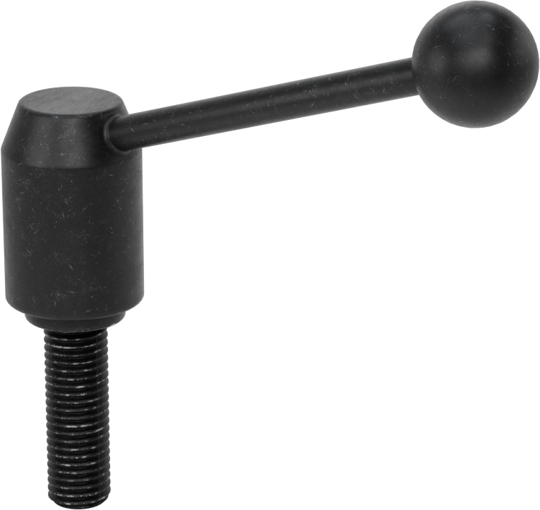 Çelik Ayarlanabilir Tutamak, 3/4"-10 Dişli 2-3/8" Uzunluğunda Saplamalı, 4-5/8" Çıkıntı