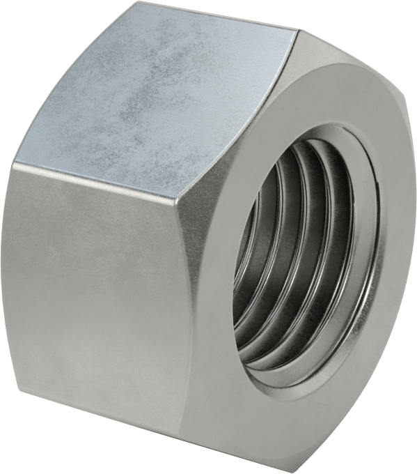 Düşük Mukavemetli Çelik Altıköşe Somun, Mil-Dtl-1222, SAE Sınıf 2, 2"-4-1/2 Diş Boyutu — 2"-4 1/2, Çelik, MIL-DTL-1222