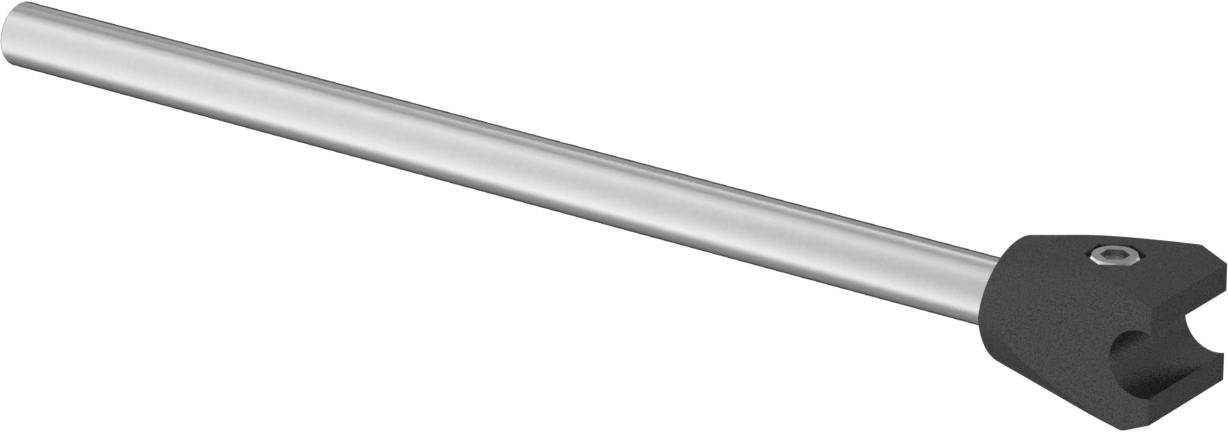 Çubuklar için Kelepçeli 9" Uzunlukta Katı Montaj Çubuğu — Montaj Çubuğu, 1⁄2", 9"
