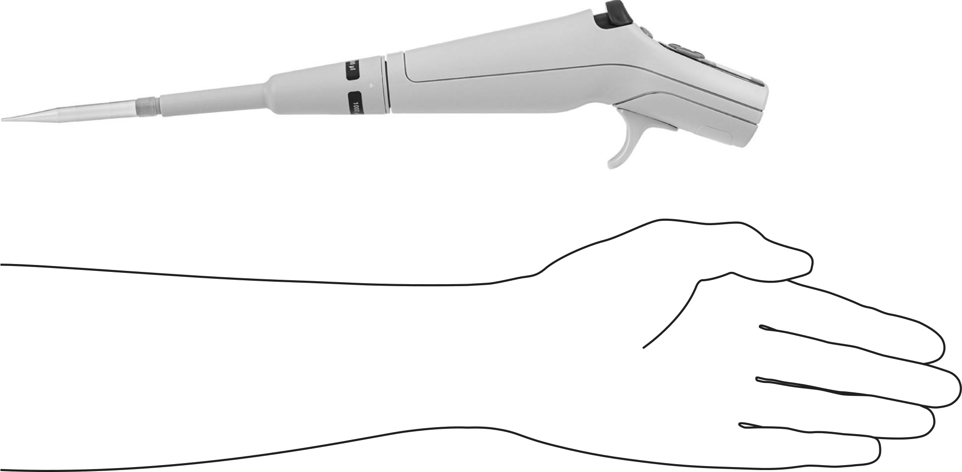 Elektronik Ayarlanabilir Hacimli Pipet, 0.05 ila 1 ml Kapasite