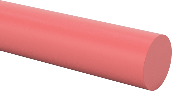 Alev Geciktirici Garolite G-10/FR4 Çubuk, Kırmızı, 5 mm Çap