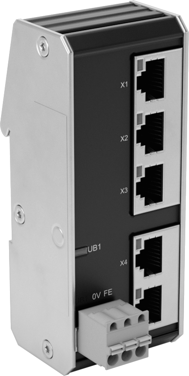 Düşük Profilli DIN Rayına Monte Ethernet Anahtarı, 1 GB/S İletim Hızı, 5 Soket