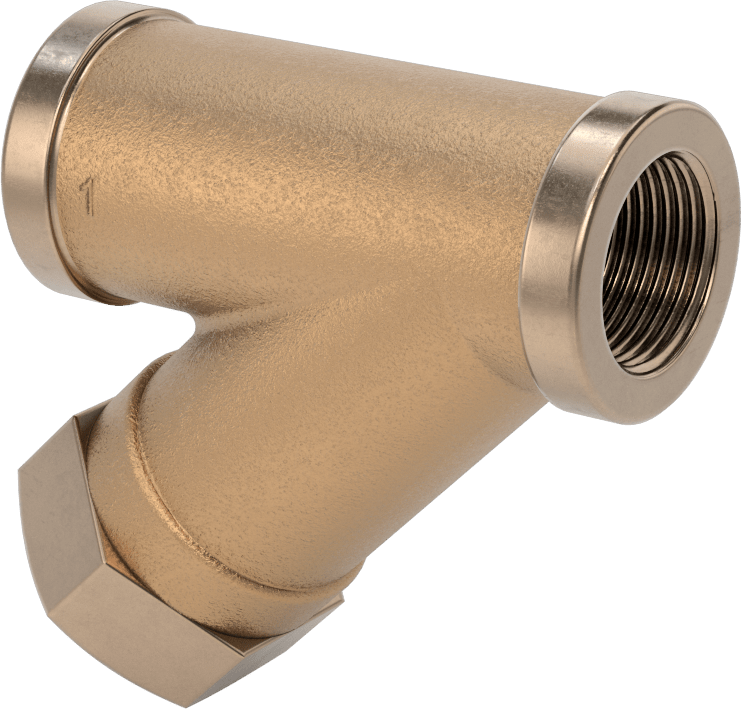 Manyetik Tapalı Orta Basınçlı Bronz Y-Süzgeç, 1 NPT