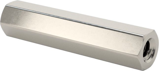 316 Paslanmaz Çelik Dişi Dişli Altıgen Ayırıcı, 3/16" Altıgen, 7/8" Uzunluk