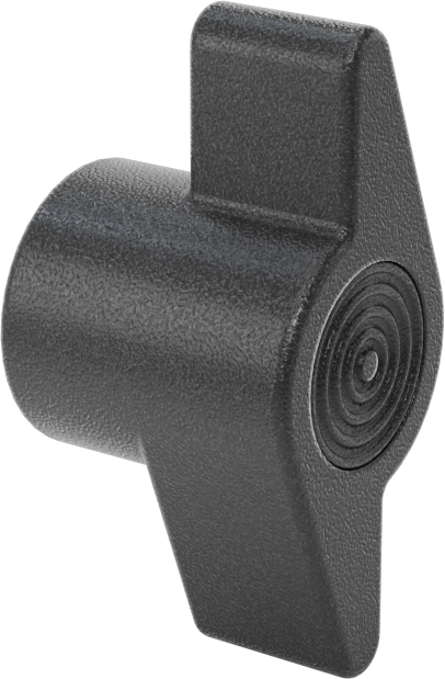 İki Kollu Topuz, Plastik, M4 x 0.7 mm Dişli Delik, 35 mm Baş Genişliği