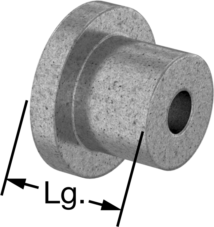 Yağ Dolgulu 841 Bronz Flanşlı Burçlu Yatak, 3/32" Mil Çapı ve 1/4" Muhafaza İç Çapı için, 1/4" Uzunluk — 1⁄4", 0.2502", 0.0939"