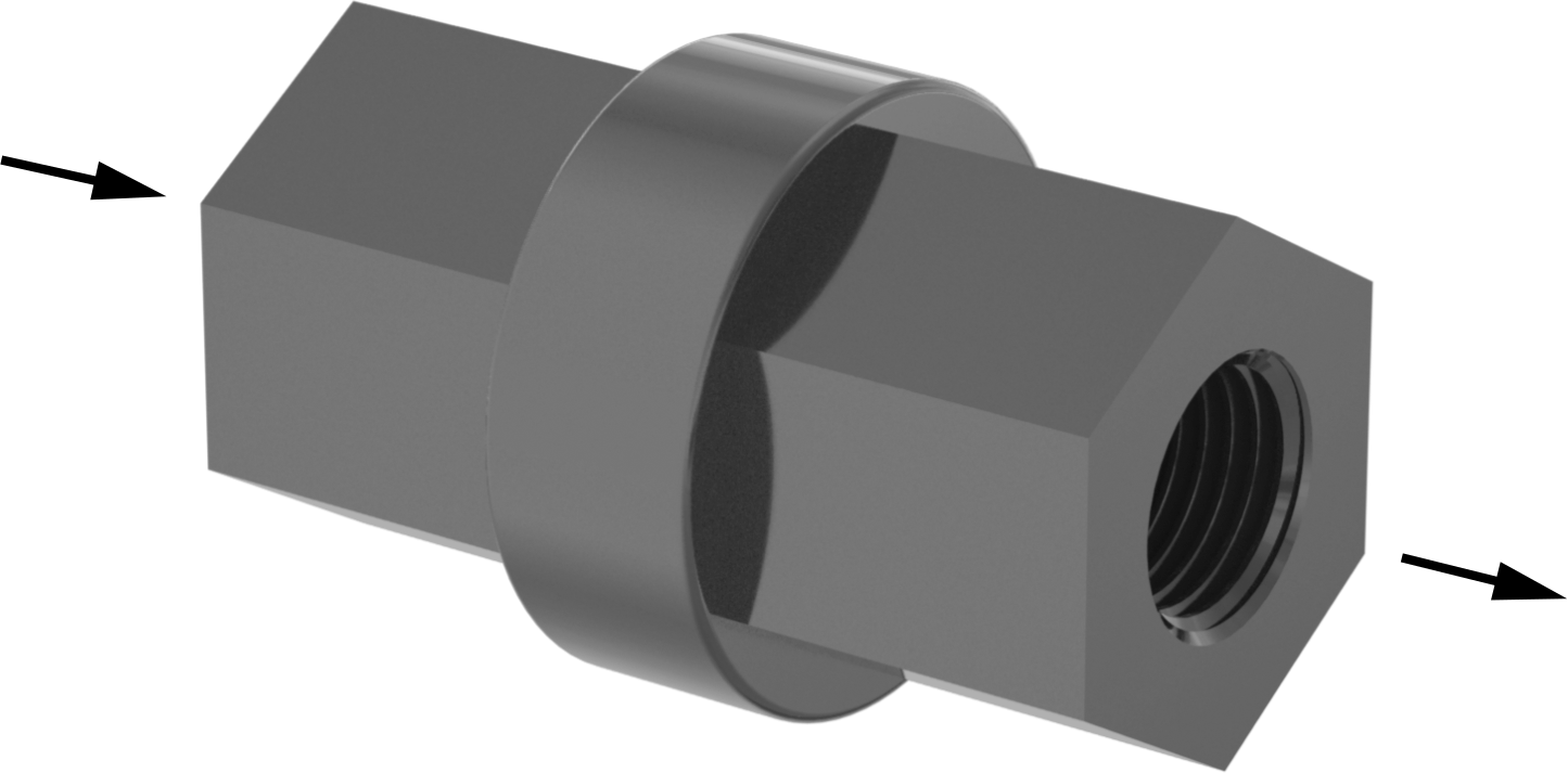 Connector, Female Inlet × Female Outlet